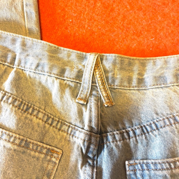 Machine yellow blue high waist wide leg cargo utility jeans NWT - Picture 10 of 11